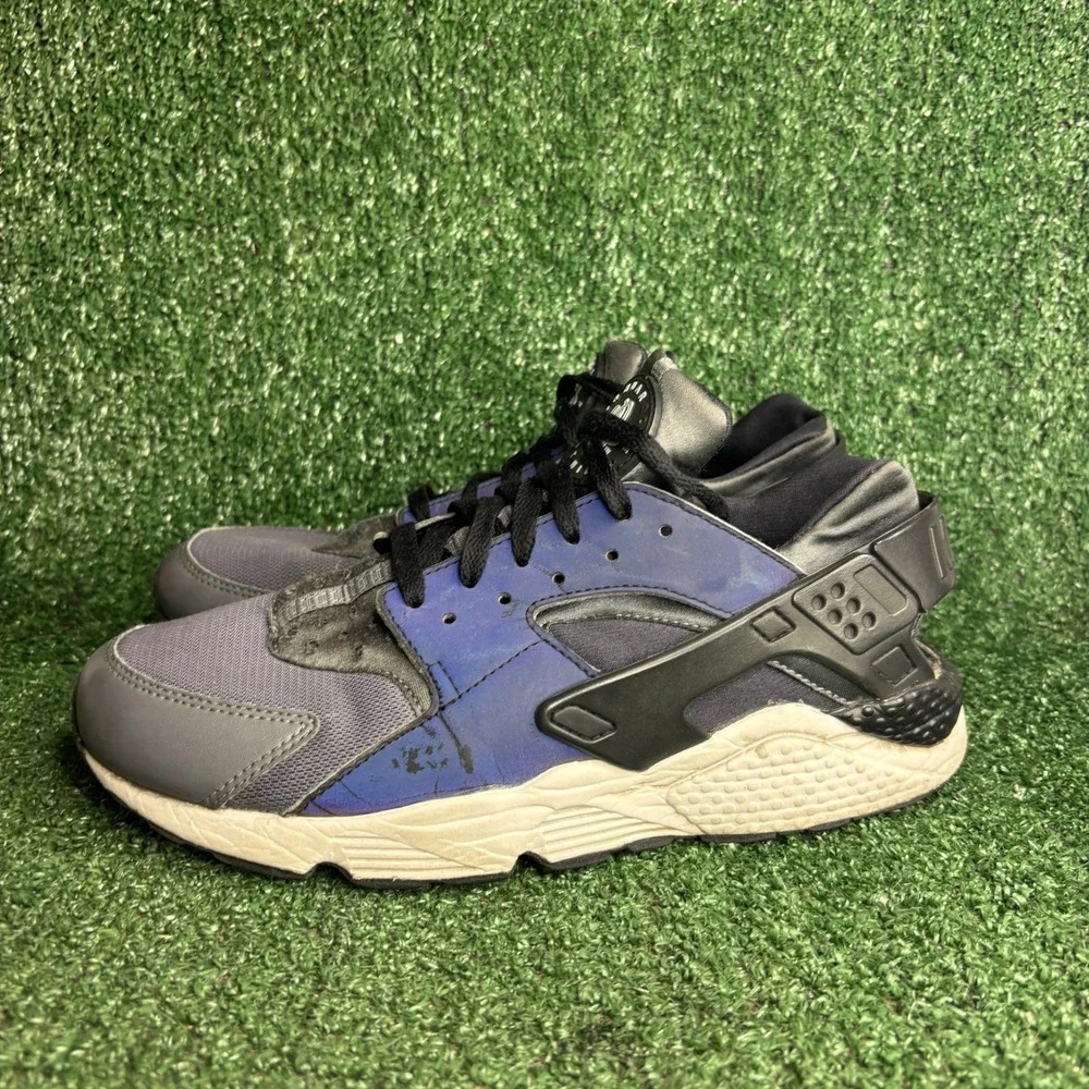 Nike Air Huarache Run Iridescent Blue‎ Grey Athletic Sneaker Shoes Mens Size 10